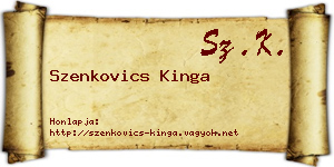 Szenkovics Kinga névjegykártya