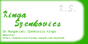 kinga szenkovics business card
